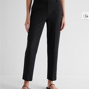 Express Black Editor Mid Rise Straight Ankle Trousers 6S